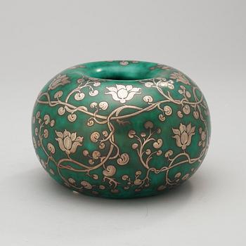 A Wilhelm Kåge Argenta stoneware jar, Gustavsberg 1934.