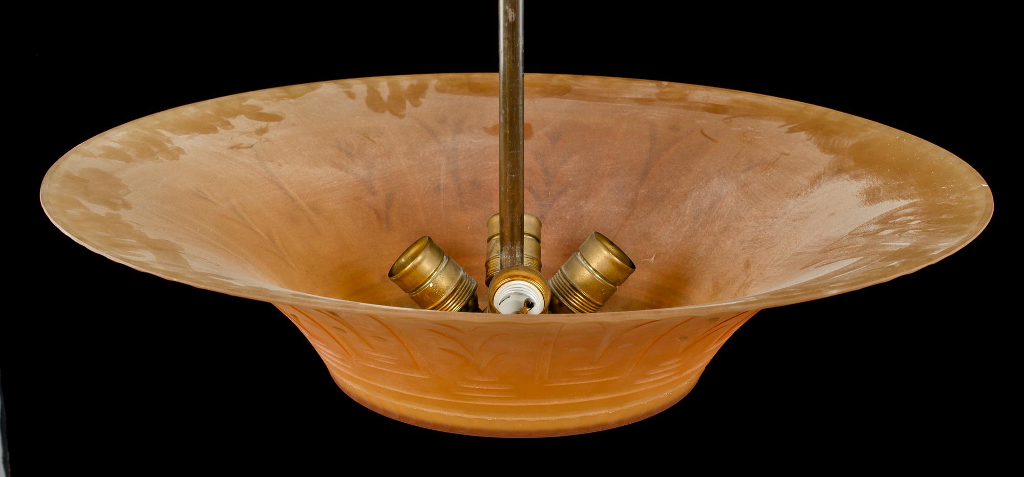 TAKARMATUR, Edward Hald, Orrefors, 1920/30-tal. H ca 55 cm.
