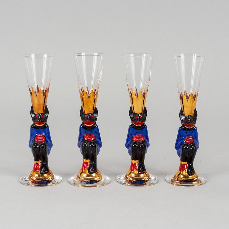 12 glasses from "Nobelservisen" by Gunnar Cyrén, Orrefors.