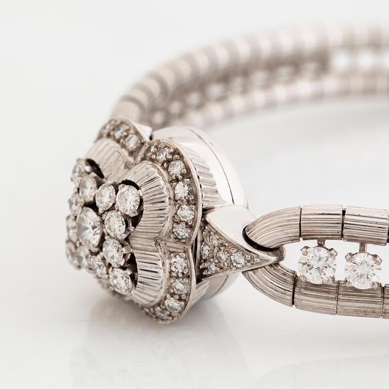 Omega brilliant cut diamond watch.