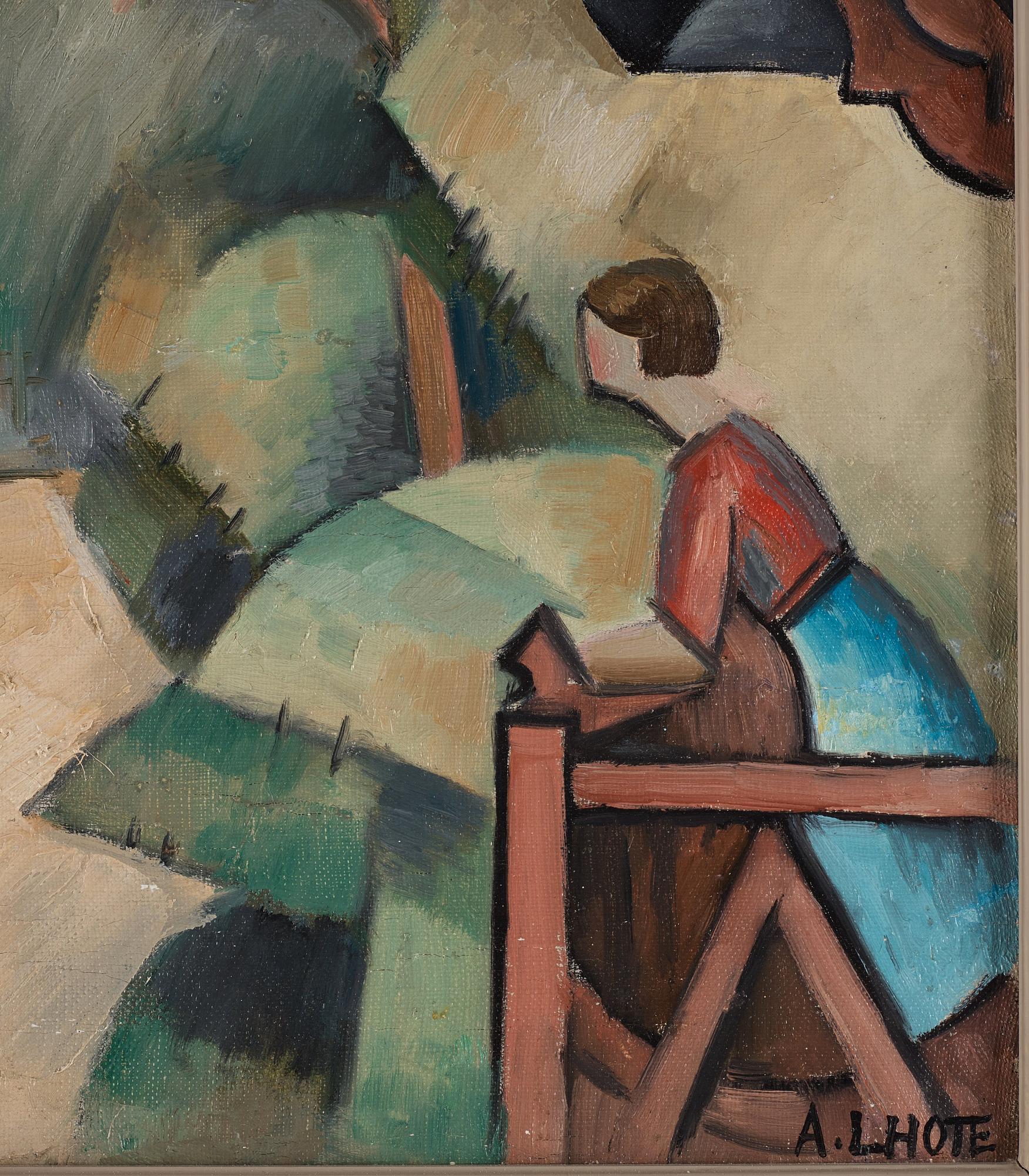 André Lhote, "La fermière et la vache/Femme au balcon".