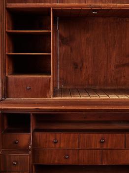 A Swedish rococo mahogany writing cabinet attributed to N. Dahlin (master in Stockholm-1761-87).