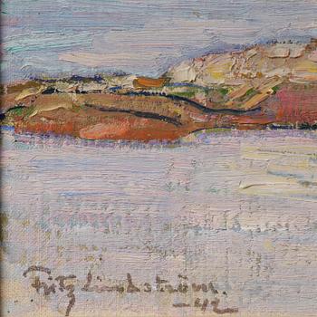 Fritz Lindström, "Molnhimmel över sjön".