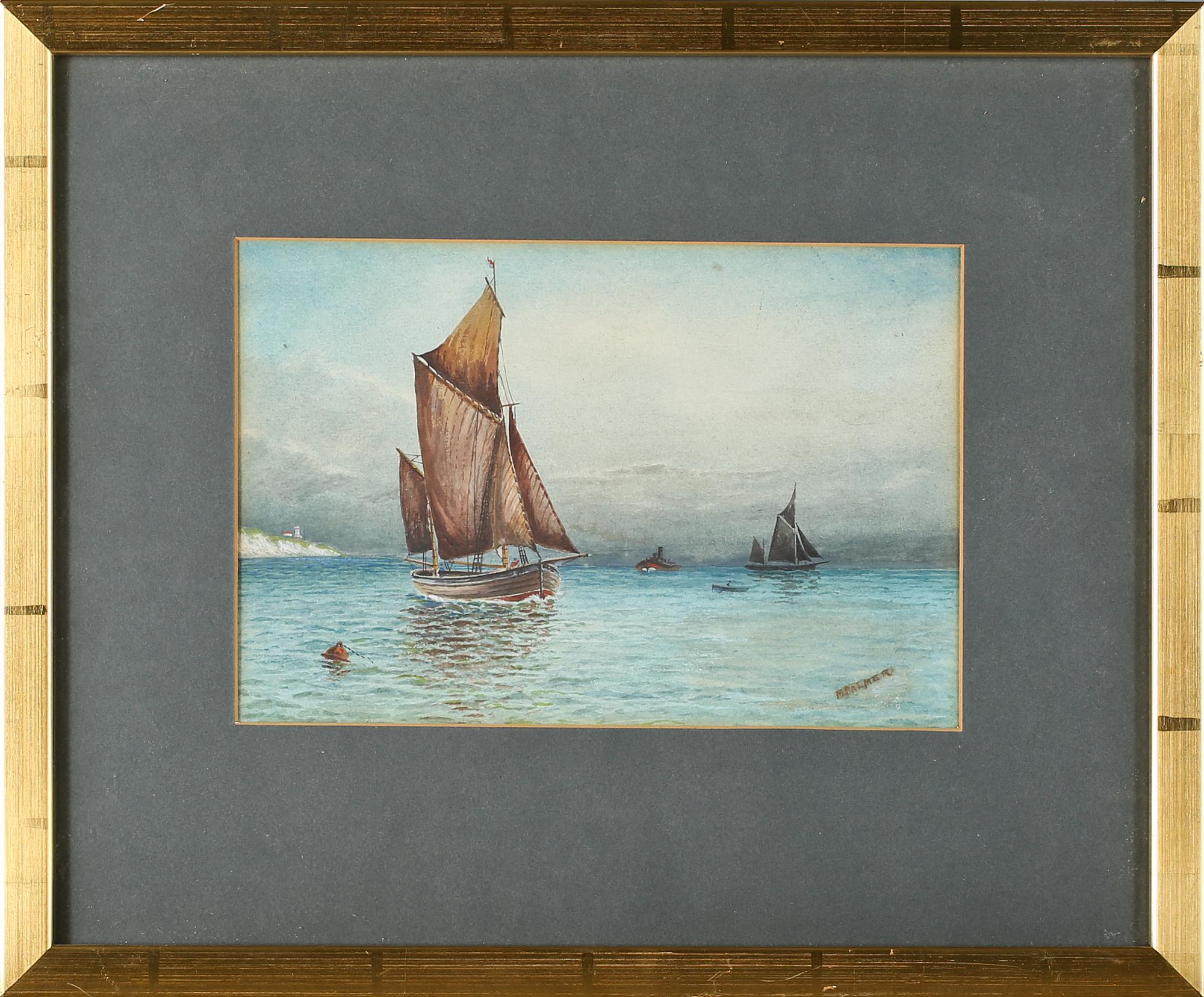 OKÄND KONSTNÄR, akvarell, signerad M. Palmer, 1900-talets första hälft.