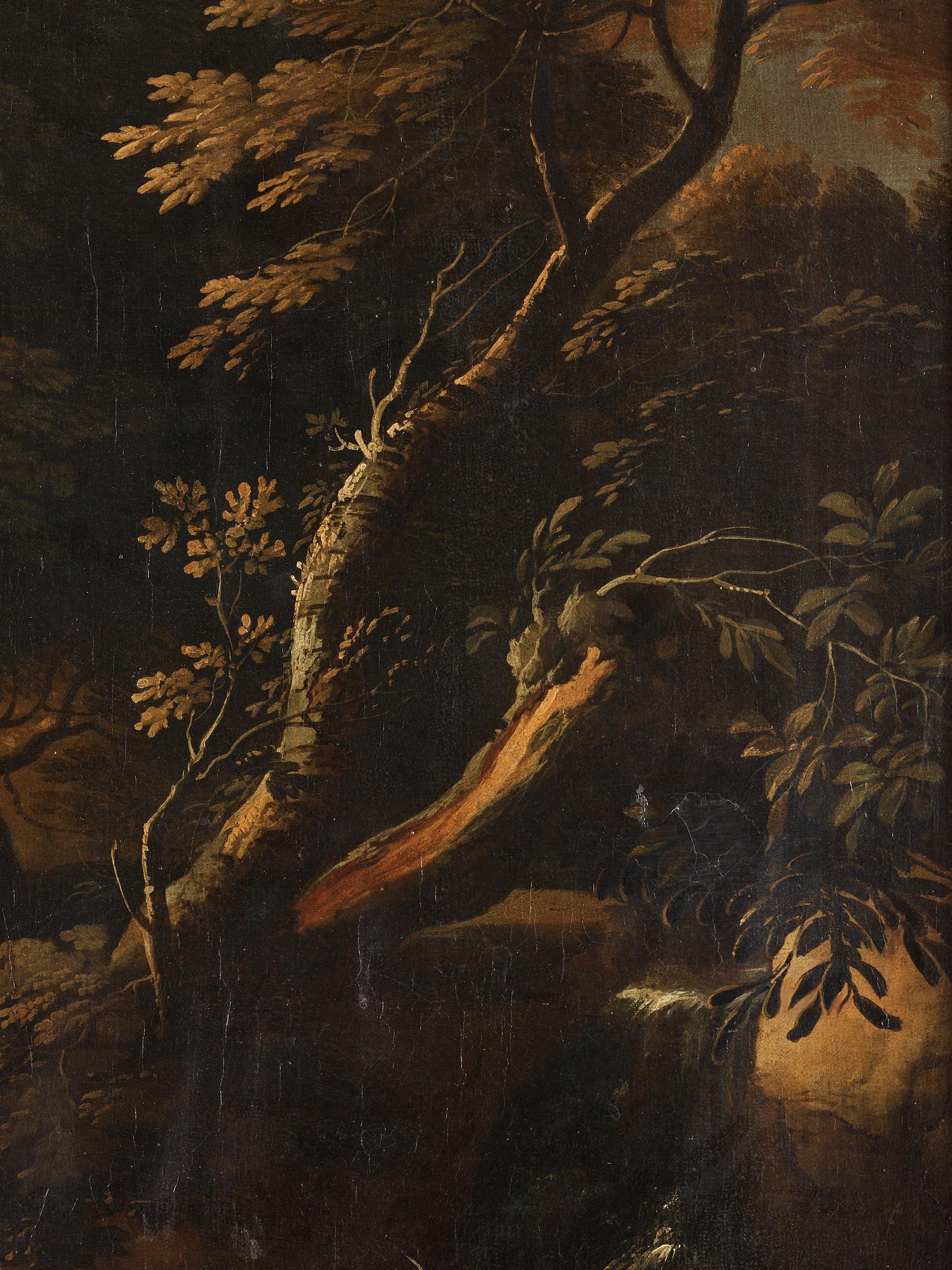 Jacques d'Arthois Attributed to, Landscape with a cowherd.