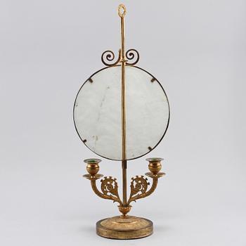 LJUSSTAKE, s.k. bouillotte, empire, 1800-talets första hälft.