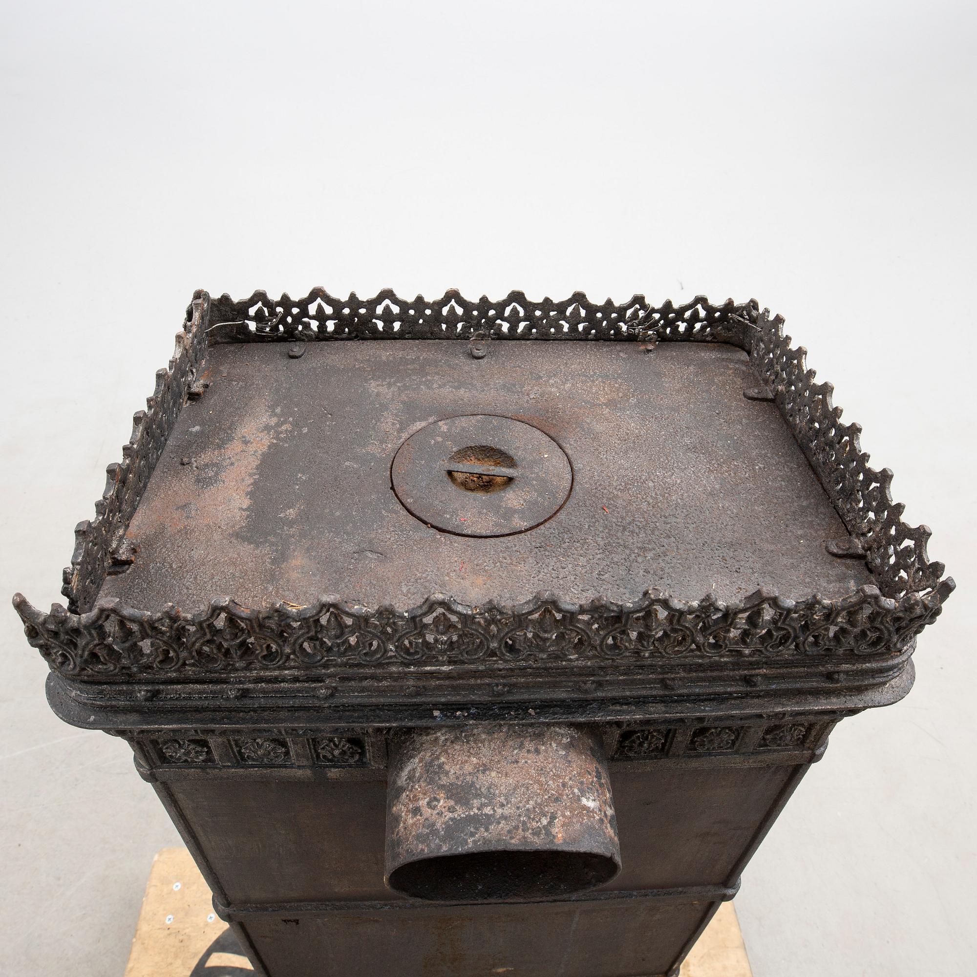 Fireplace, Central Europe, cast iron, circa 1900.