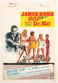 A Belgian movie poster James Bond  "Dr. No" 1962/63.