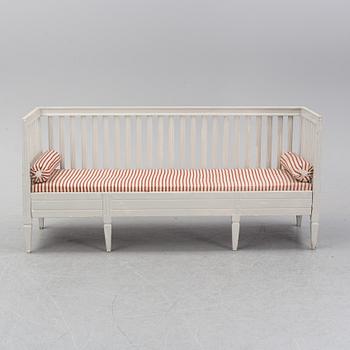 A painted Gustavian style sofa, 19th Century.