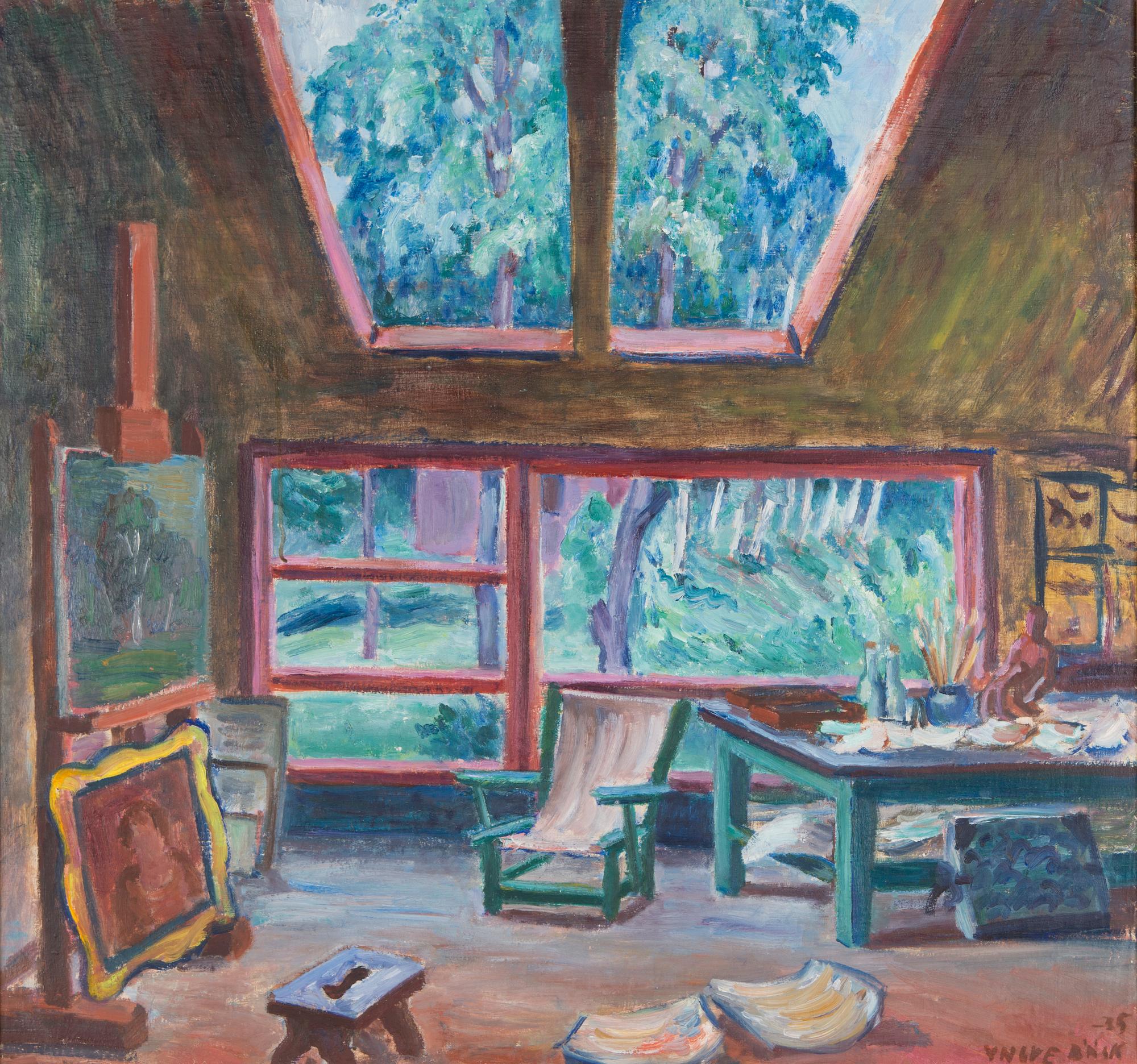 Yngve Bäck, "Taiteilijan ateljee".
