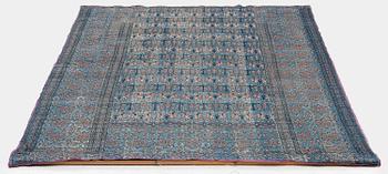 Sidentextil, sannolikt persiskt efter Mogul-förlaga, 1800-tal, ca 174 x 140 cm.