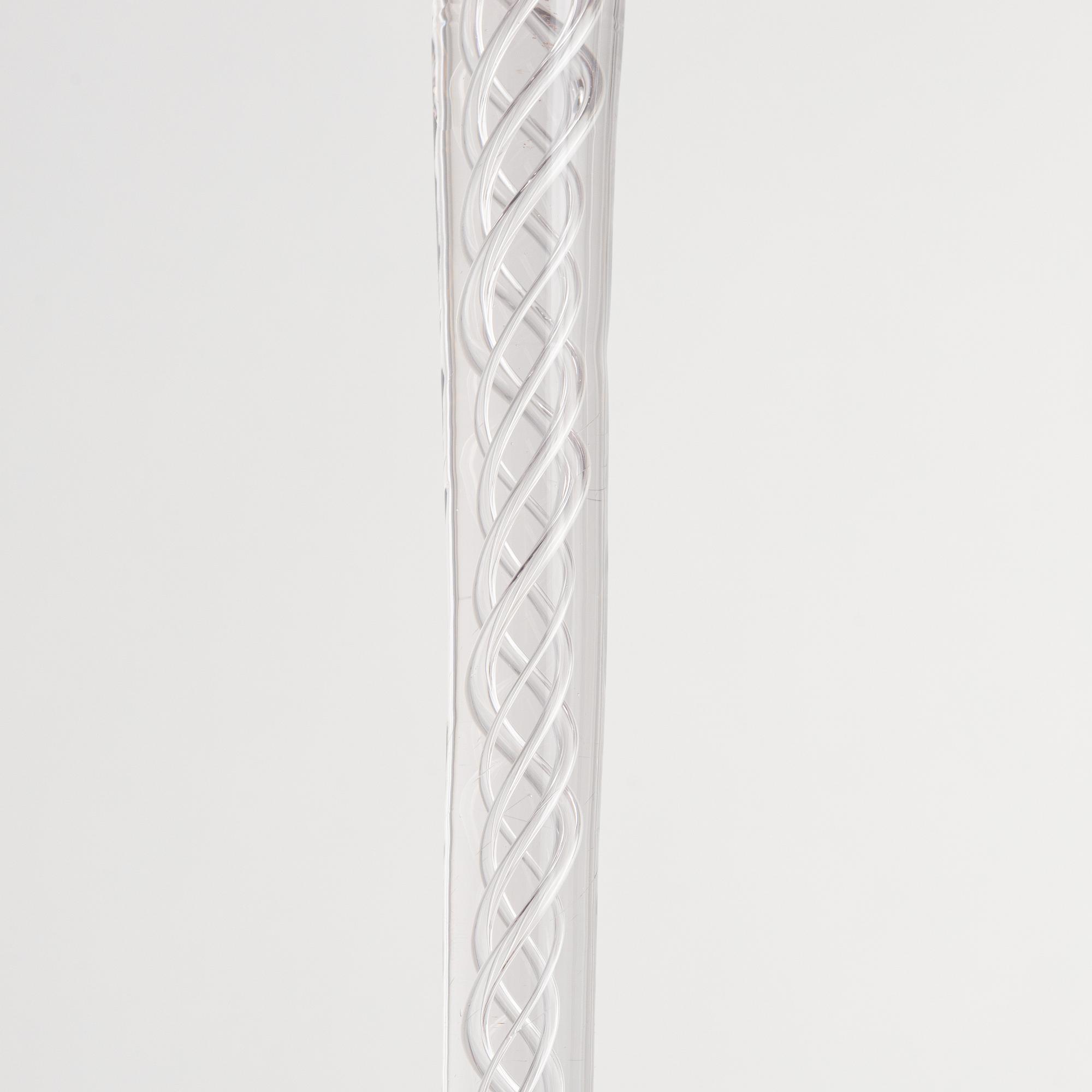 Spetsglas på hög fot, 8 st, 1900-tal.