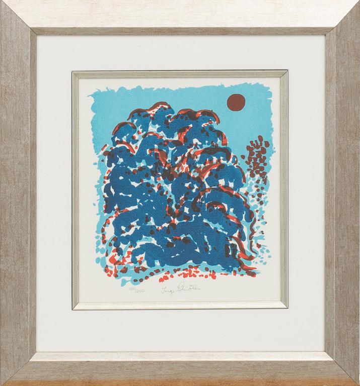 INGE SCHIÖLER, lithograph in colours signed and numbered 107/200.