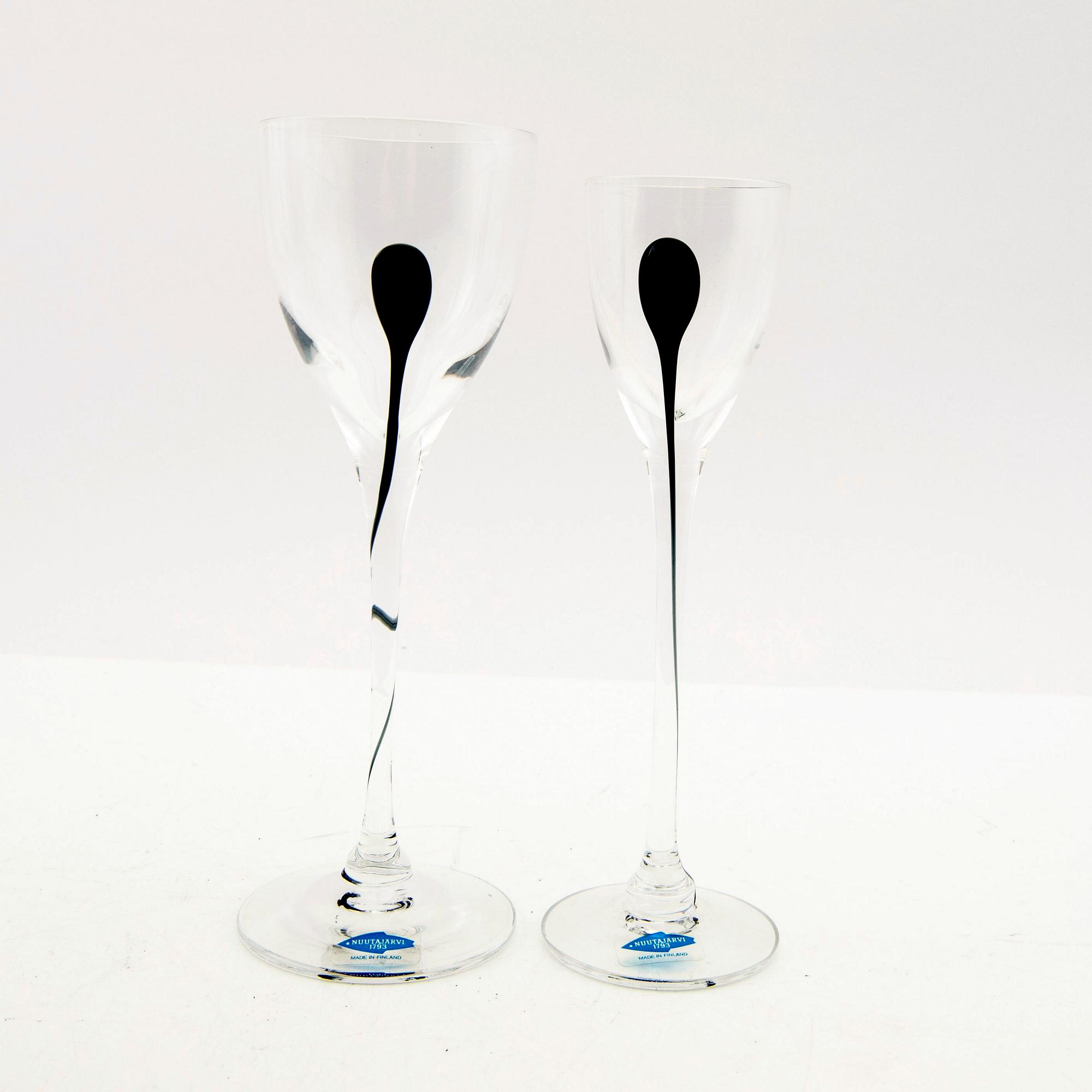Heikka Orvala, glasservis, 42 st, "Taika", Nuutajärvi/ Arabia Finn Crystal, Finland, 1900-tal.