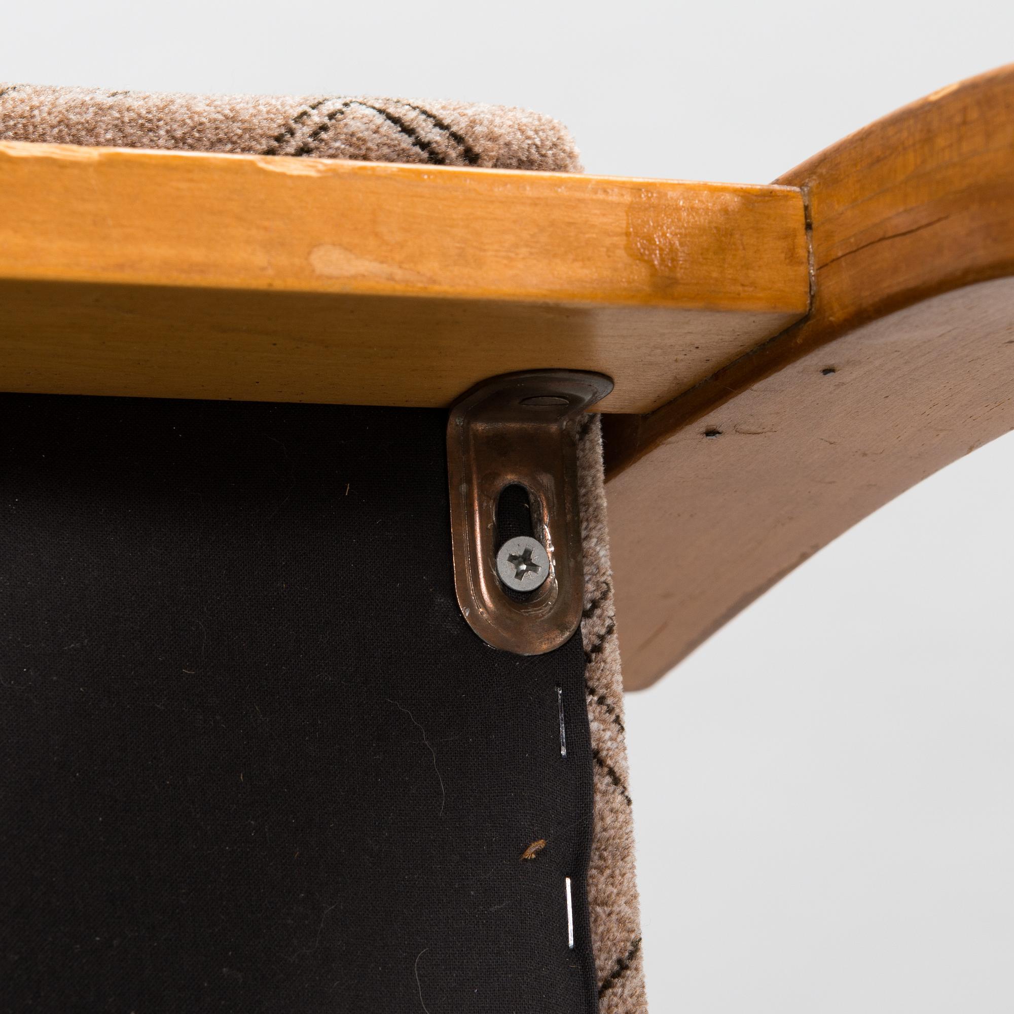 Alvar Aalto, fåtöljer, ett par, modell 35 för O.Y. Huonekalu- ja Rakennustyötehdas A.B. 1900-talets mitt.