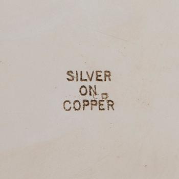 A CHAMPAGNE COOLER, silver on copper, England early 20th century.