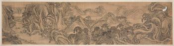 967. A Chinese scroll painting, attributed to Liu Du (17th century).
