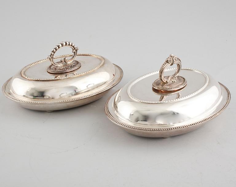 Two new silver deep dishes, early 20th century.