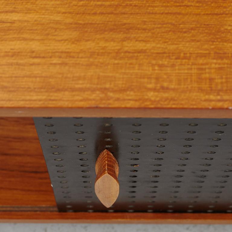 A teak-veneered bookcase, 1960's.