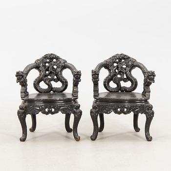 Furniture set, three pieces, China, circa 1900.