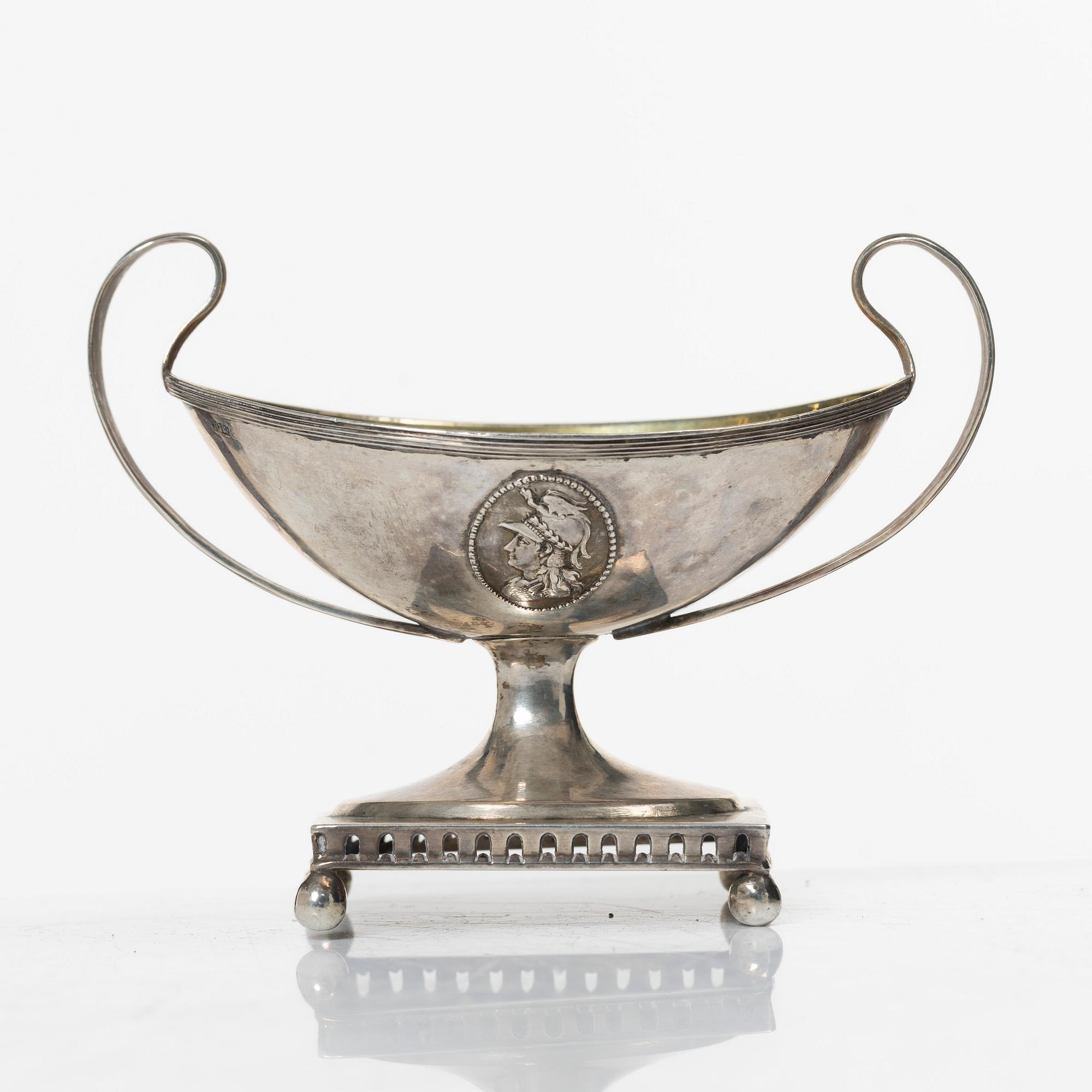 Gustaf Georg Rehnberg, saltkar, silver, sengustavianskt, Norrköping, verksam 1797-1823 (1826).