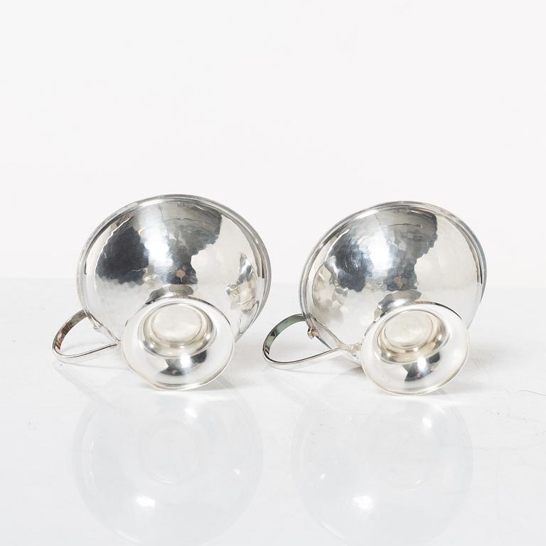 Punschmuggar, 12 st, silver, Cesons, Göteborg, 1970-tal.