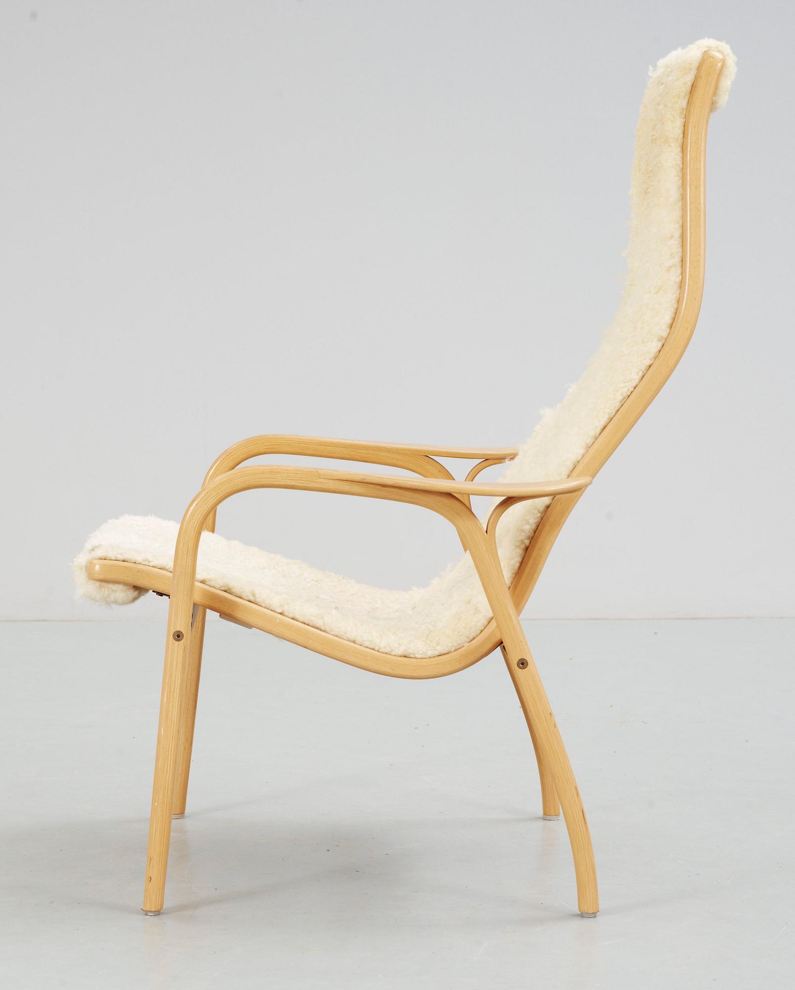 FÅTÖLJ, "Lamino". Design Yngve Ekström för Swedese. Brännmärkt.