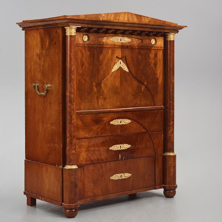 Lars Petter Forssblad's Masterpiece, A mahogany and ormolu-mounted secretaire, Stockholm 1832.