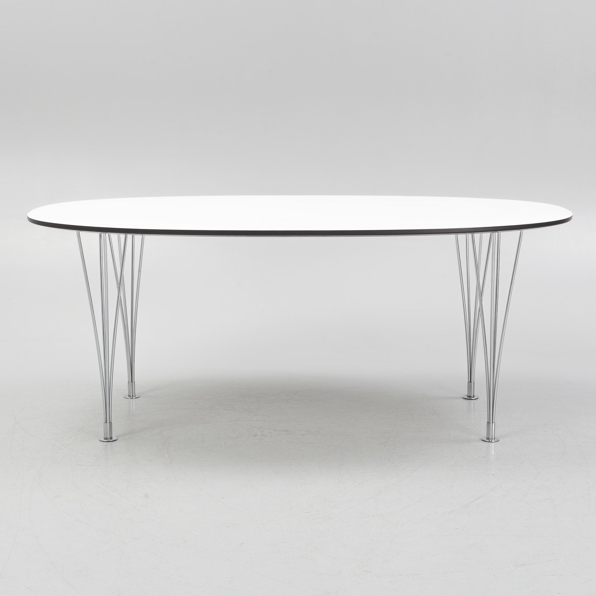 Bruno Mathsson & Piet Hein, dining table, "Superellipse", Bruno Mathsson International AB, Värnamo, 2011.