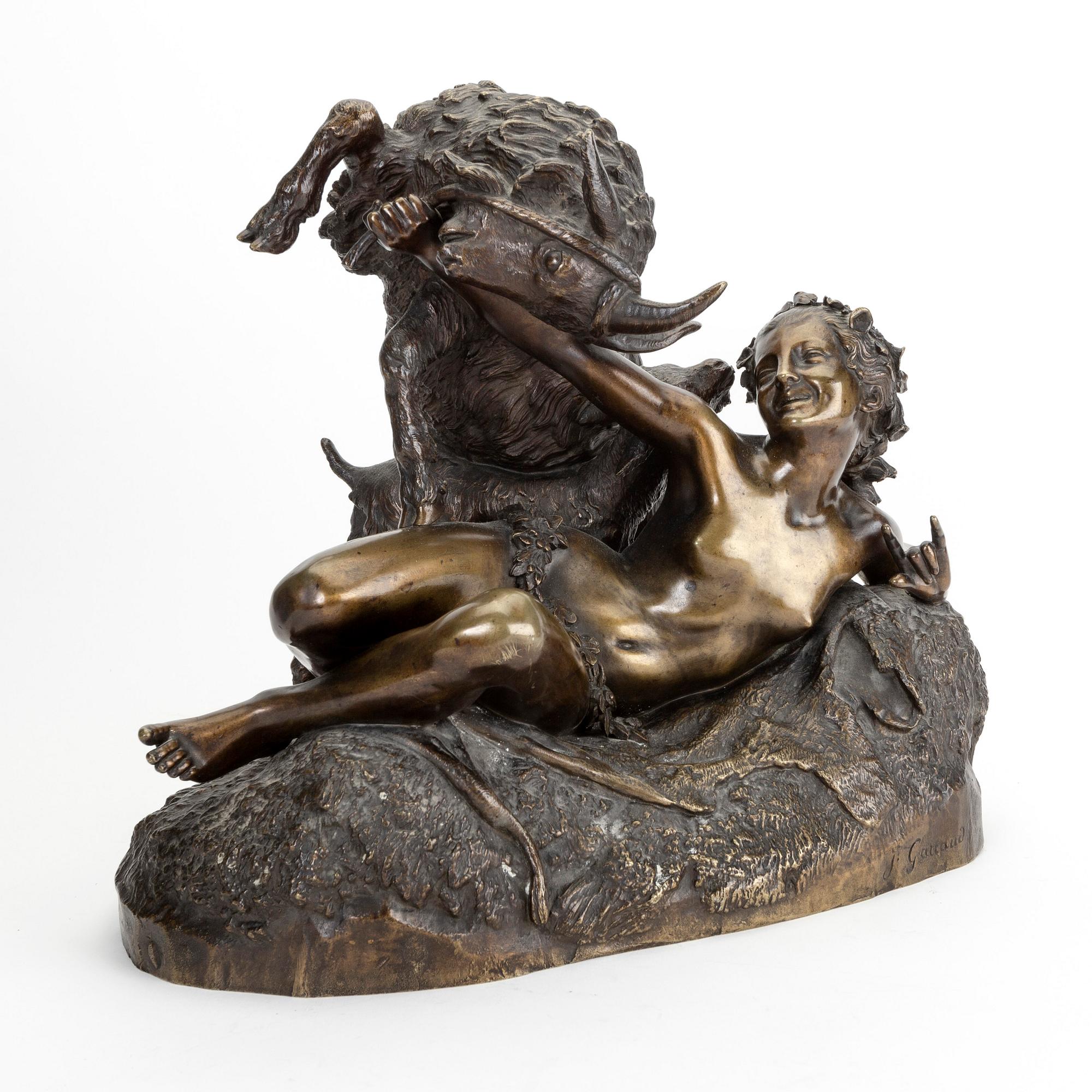 Gabriel Joseph Garraud a sign bronze sculpture.