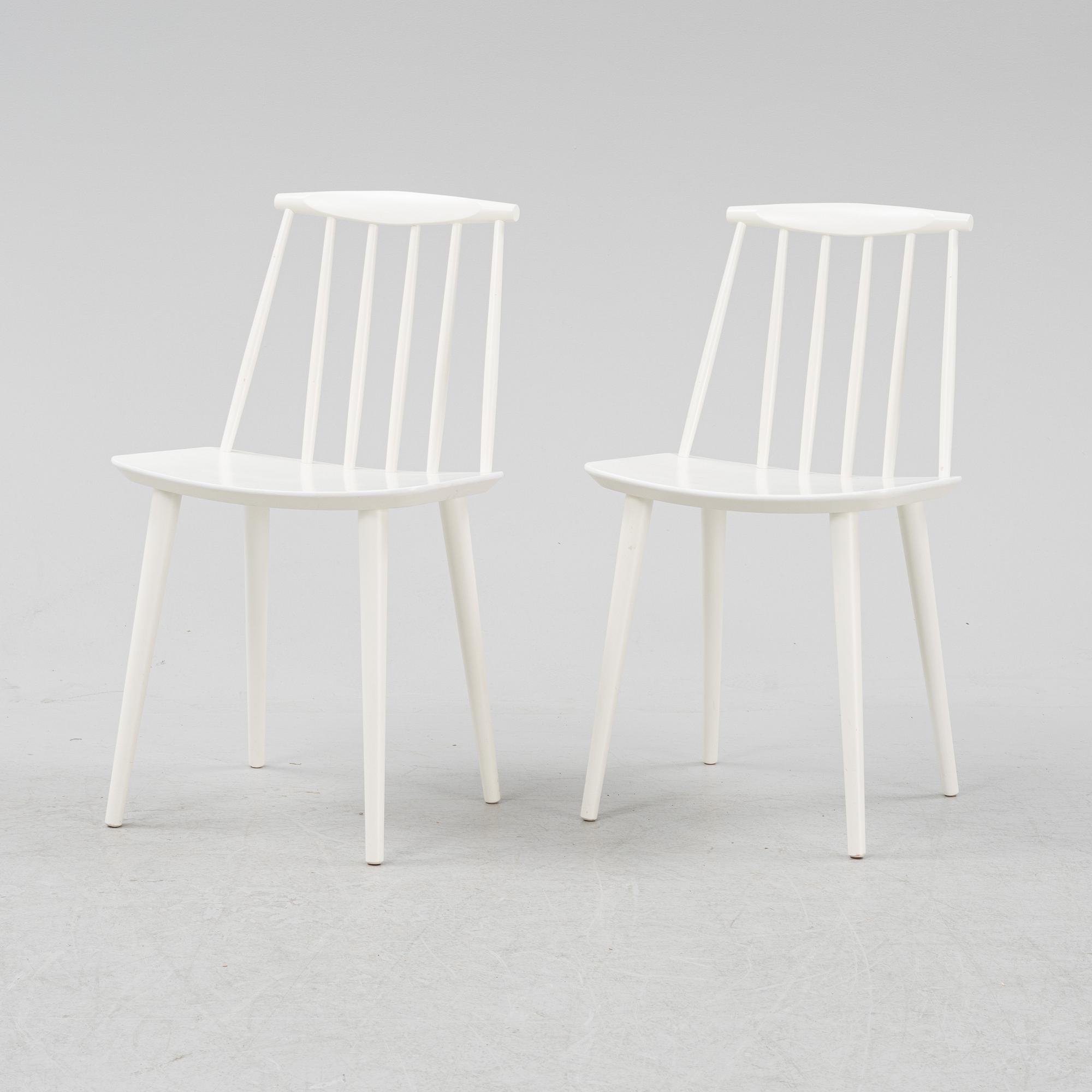Folke Pålsson, a set of six model 'J77' chairs, Hay, Denmark.
