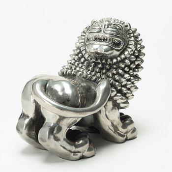 Anna Petrus, An Anna Petrus pewter sculpture of a lion for Svenskt Tenn, Stockholm 1972.