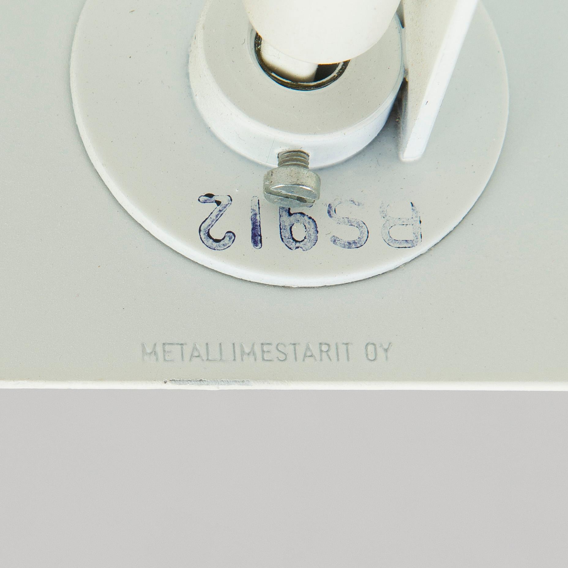 Ben af Schultén,  A set of three 1970s "BS 912" wall lights by Metallimestarit for Artek Finland.