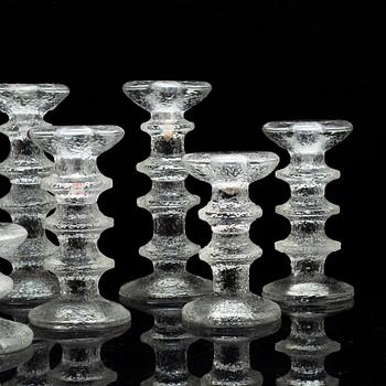 TIMO SARPANEVA, eleven glass 'Festivo' candle holders, for Iittala.