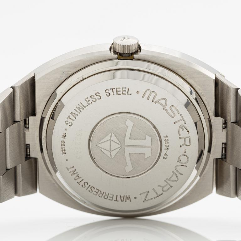 Jaeger-LeCoultre, Master-Quartz, wristwatch, 41.5 x 43 (46) mm.