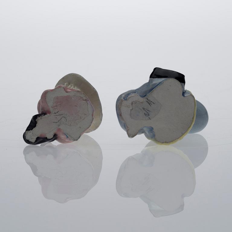 MINIFIGURIINIT, 2 kpl, keramiikkaa, "Muumi", Signe Hammarsten-Jansson, 1950-luku.