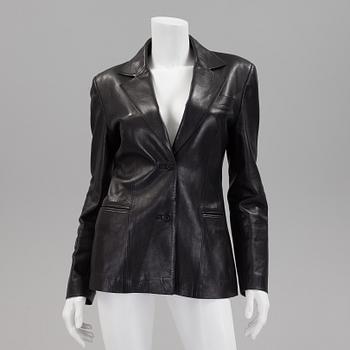 GUCCI, a leather jacket, Italian size 44.