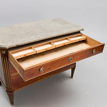 A GUSTAVIAN CHEST OF DRAWERS, late 18th century, Manufactured by Anders Lundelius.