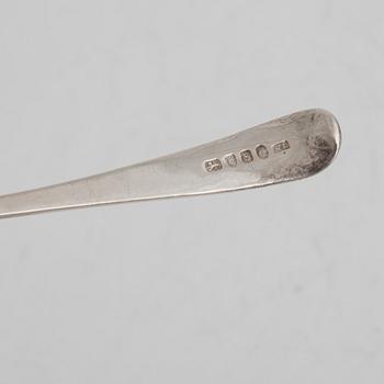 A set of silver spoons, including with marks of Thomas & William Chawner, London 1767 (16 pieces).