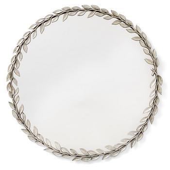 18. An Estrid Ericson Swedish Modern pewter framed mirror, Svenskt Tenn, 1940-50's.