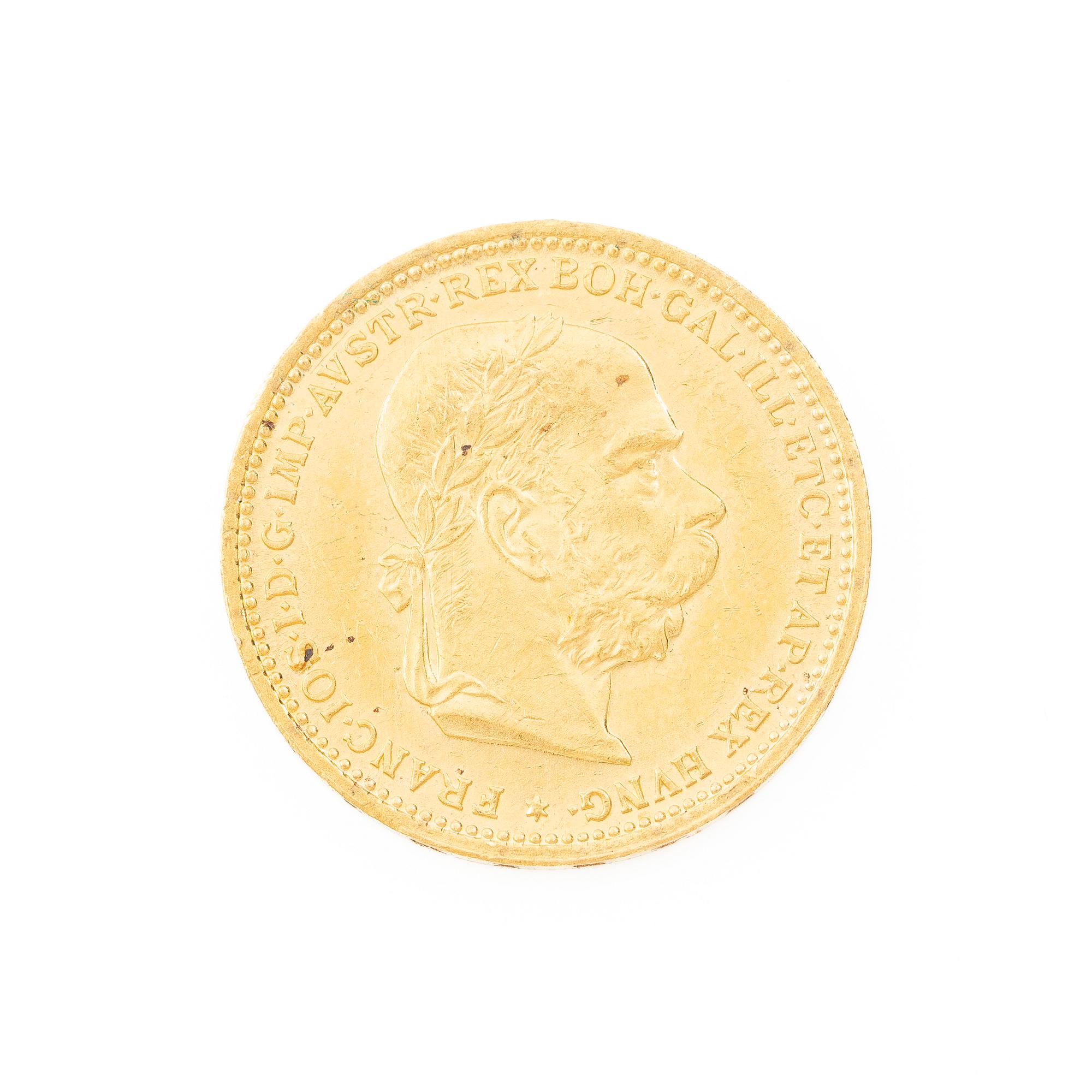 Gold coin, Austria-Hungary, 20 Corona, 1893.