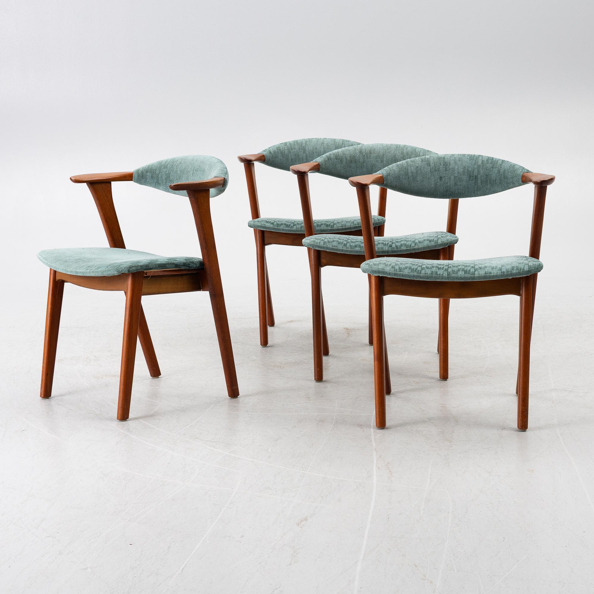 Erik Kirkegaard, chairs, set of 4, Høng Stolefabrik, Denmark, 1960s.