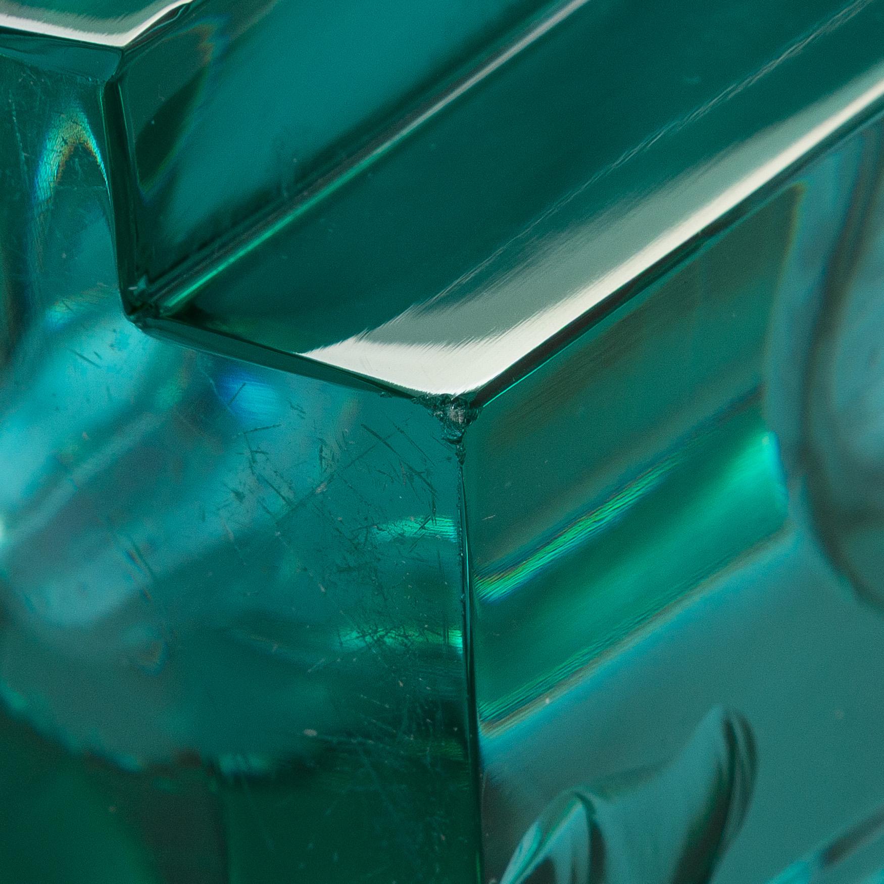 Aimo Okkolin, a glass vase, signed Aimo Okkolin Riihimäen Lasi Oy.