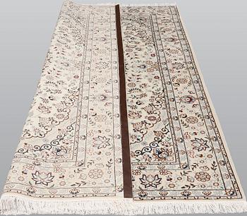 A part silk, Nain carpet, so called 9 LAA, ca 243 x 168 cm.