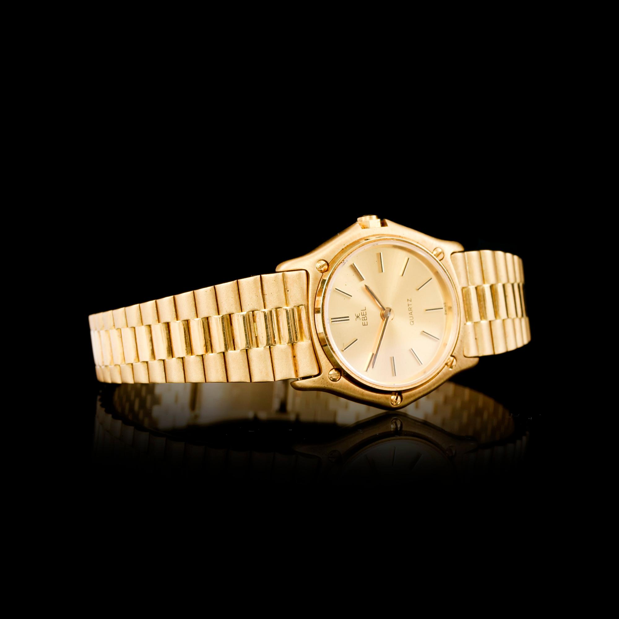 ARMBANDSUR, 18 k guld. Ebel. Vikt tot 70 g.