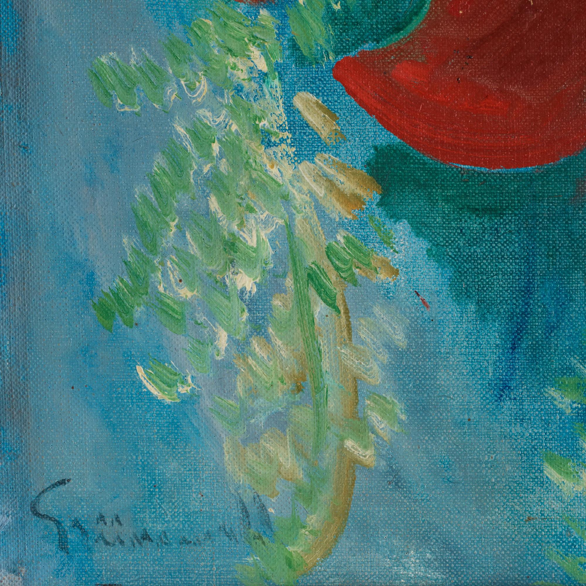 Isaac Grünewald, Stilleben med amaryllis.