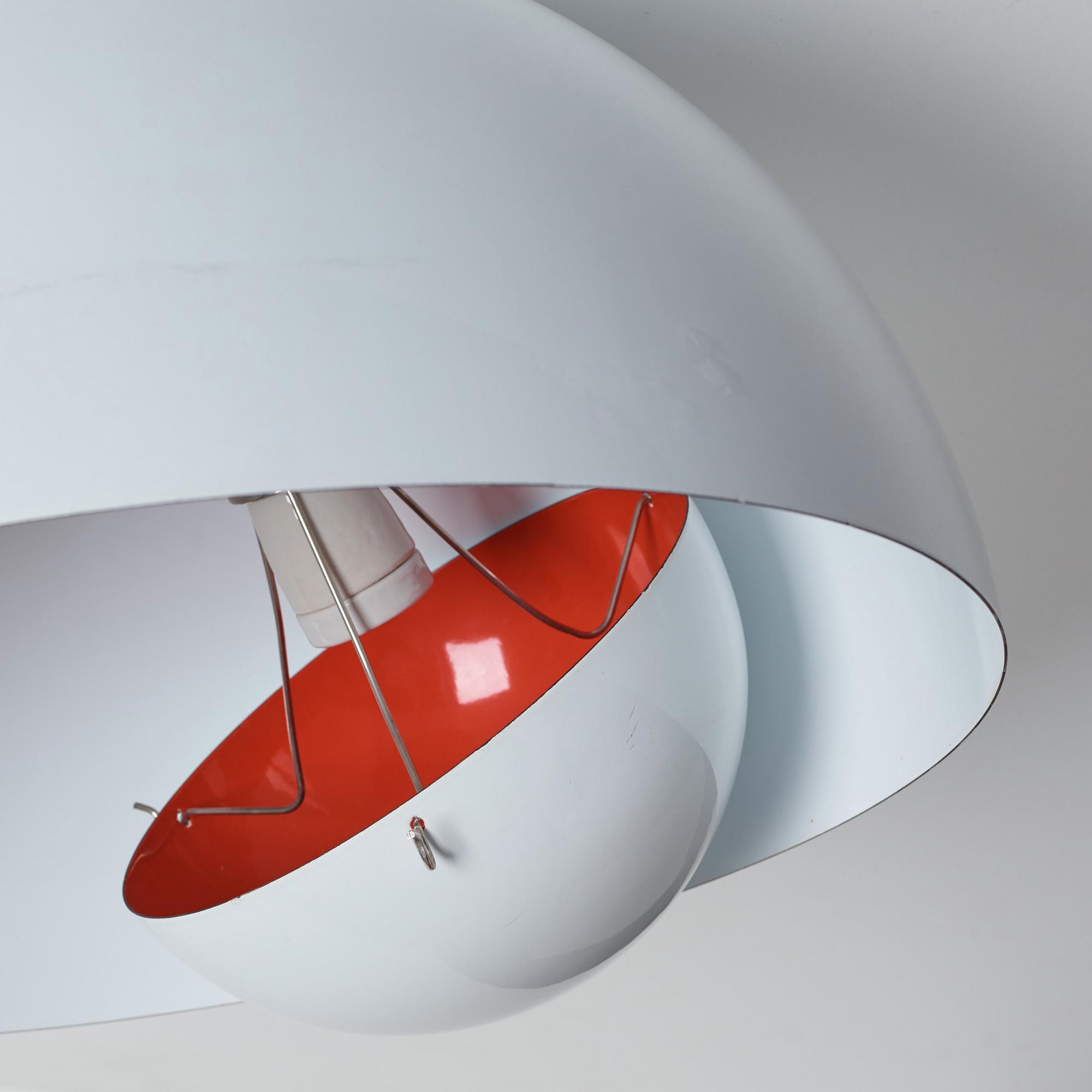 Verner Panton, a pair of "Flower Pot", ceiling lamps for Louis Poulsen, Denmark, 1970's.