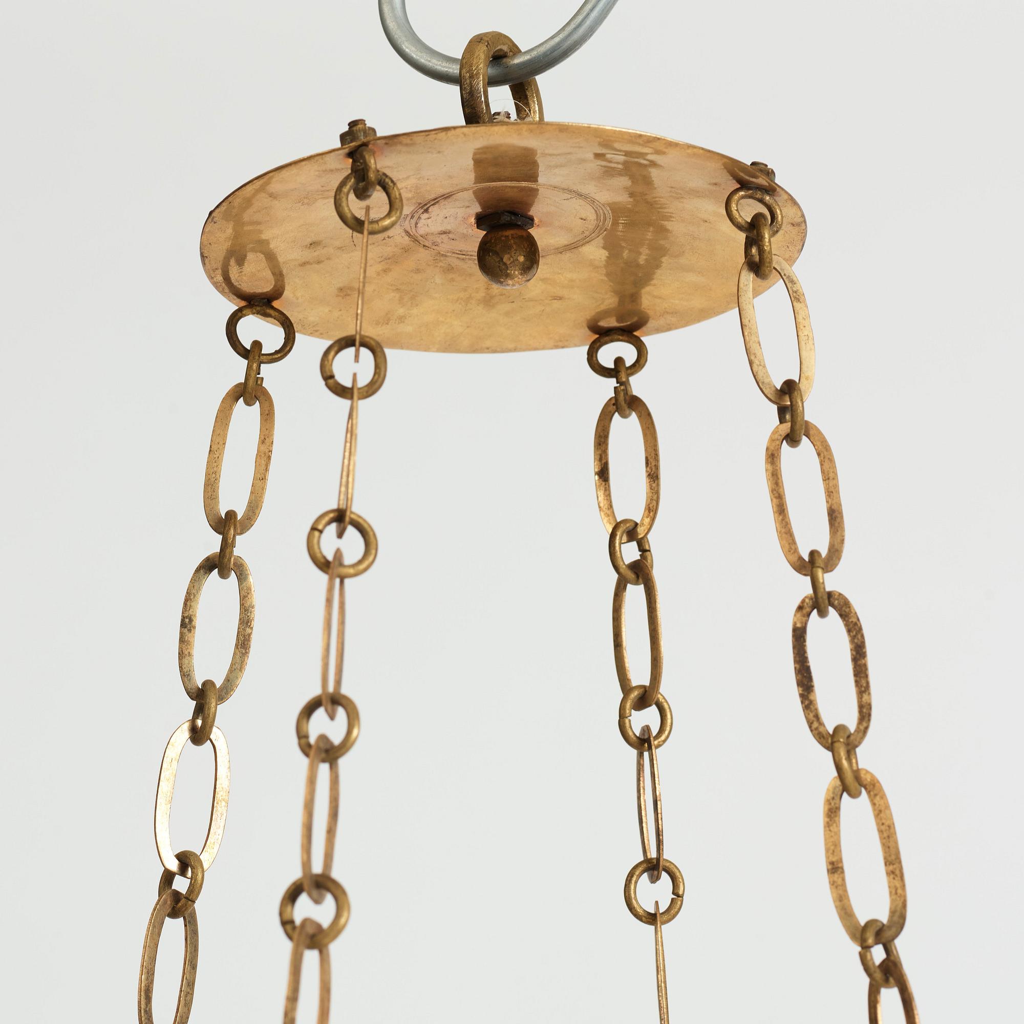 A Swedish Empire 19th century eight-light hanging-lamp.