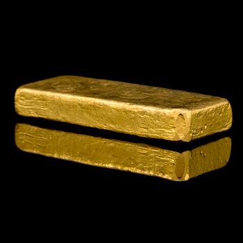 A 23K gold ingot, 1003 g, Ugdo essayeur fondeur.