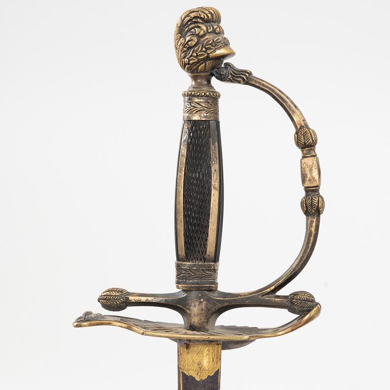 A small sword, Saxony, 19th century.